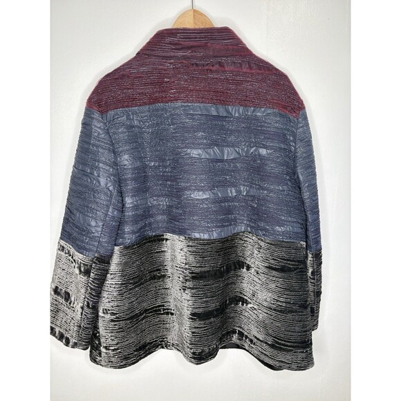 Shamask NWOT Silk Velvet Brocade Metallic Evening Lux Jacket Eskandar 3 XL 16 18 - Picture 2 of 8